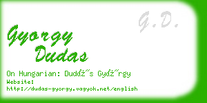 gyorgy dudas business card